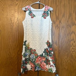Mini Floral Lace Dress - size large
